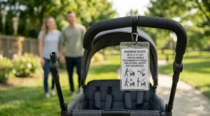 An adjustable ergonomic handlebar on a wagon stroller allowing for better control and steering safety.
